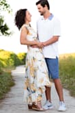 I LOVED this dress and bought it for my engagement photos. During the photos (my first time wearing the dress), I realized a seam on the skirt was already fraying. Otherwise, it was perfect for this occasion and fit perfectly. - Monica B.
