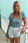 I love this necklace. It's super cute, good quality, nice length, and can be worn with anything. The white shorts are Lulus also and would highly recommend both! - Katie M.