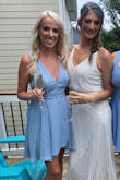 Perfect dress for the hot southern summers, nice a breezy fabric and super cute razor back. It ran a little large for my breast size to body ratio but probably fit a C perfectly. Photographs well and the bride loved it! - Andrea G.