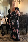 This dress is amazing! Even my husband loves it and he's hard to please! I don't do sleeveless so I paired it with a black shrug and a cami in the front for more coverage... looked pretty good!! - Kimberly G.