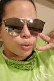 I was in the market for some silver flash or reflective glasses and when I saw these I thought they fit the bill. The shape/style is super cute and flattering but the actual glasses are darker then I imagined they are more of a smoke then silver and don't always look silver depending the light. Also they let in a lot of light so they aren't the best for an extremely sunny day. Great quality for the price though and fast shipping. - Vanessa M.