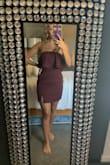Dress is beautiful! I normally wear a Medium in my dresses but ordered a size down after reading reviews! Very cute and comfy! - Alexis F.