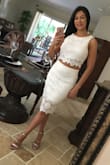 I was a little hesitant before I ordered this dress, because I thought it might not look good in my stomach area. But after l lost a few pounds I think it looks great. - Lucero
