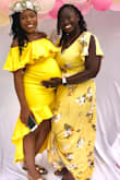 I loved this dress! You can adjust the tie around the waist. I wore it to a drive-by baby shower. Material was good and not too hot for the Florida heat. I was too long for me, needed heels. But it's a gorgeous dress & can be worn to multiple occasions. - Fameisha W.