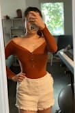 Fits nicely. Very cute off the shoulders. Could wear both in summer and fall. - Sabrina C.