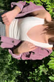 This top showed more cleavage than I was expecting, but it's manageable if you have small breasts. It's a great addition to my wardrobe. - Megan S.