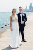 I'd pinned this dress on Pinterest nearly a decade ago as it was my dream wedding dress. When I got engaged I immediately dove back into Pinterest and discovered much to my surprise, the dress was still available. 

It required some hemming, the straps needed shortening, and the odd pinning, but was the perfect dress for my intimate July ceremony in Chicago. The dress rivals any boutique wedding dress and no one believed I got in online. If you can't bring yourself to spend hundreds (or thousands) on a wedding dress, but still want the bougie look - get this dress, it's perfect. - Amy H.