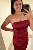 I wasn't sure about this dress, because it's so tight, but I'm obsessed!!! I tried it on right after I had eaten and I was still able to breathe!! Hugs your body so perfectly, but comfortably. Stretchy material. Great quality! I'm a tall girl & this dress is so flattering. Can't wait to wear it out. :) - Michelle M.