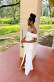 I'm a photographer and I used this for a photo shoot, it was simply stunning. I don't have the professional photos done yet, but here are some iPhone sneak peeks from the shoot. If a bride would have worn this gown for one of my weddings I honestly would have guessed it to be a lot more expensive than it is. Great price for a wonderful gown. - Katie H.