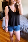 This is a great basic tank to add to any closet! Nice and lightweight, and very flattering. - Leah Z.