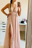 I bought this for a wedding. I love this dress so much! I took a chance and bought an XS and it fits perfectly. It's a beautiful dress with just enough coverage & flow. This is one of my favorite dresses I own. - Natalie Y.