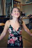 Loved this dress! Wore to a friends wedding and got tons of compliments. Very comfortable and it is a true wrap dress. Got my normal medium and it fit me very well. Only spot that was a little big for me was my chest because I am a 36B but the straps are adjustable so it was a pretty easy fix. - Karli B.