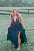 i wore this to a casual prom and absolutely loved it because the straps stayed up and it felt like a nicer thick quality but never made me feel super hot or anything. only downside was the length of the dress bc i didn't have time to get it altered!! - Avery B.