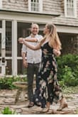 I bought this dress to wear for my engagement photos and I absolutely loved it. The semi-sheer overskirt made the dress read like a maxi-dress from afar, but it was still light and comfortable (which was great since it was like 95 degrees out). I ordered the medium and it fit me wonderfully through the waist and hip, and I am a little on the heavier side. My only issue was that, during the shoot, as the dress "warmed up", the neckline started to sag a little so you could see my bra. If I had worn the dress for more before the shoot, I would have realized it and shortened the straps (which should be very easy to do on this dress). This is probably an issue that's unique to me since I have a smaller bust than most "medium" women would--other ladies probably wouldn't have had the straps all the way shortened to begin with. - Rebecca L.