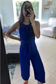 Starting my MBA this fall and this jumpsuit will be my go-to for presentation days. It's bright color is cheerful, its material is breathable and its design is beautiful and very flattering. Will pair with nude or black heels - Melissa L.