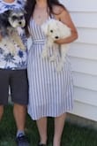 Lulus never disappoints. This dress is super comfortable with a cute back. The material is thick enough that it won't blow up on a windy day. Great for casual wear or date night. Would highly recommend. - Kendra T.