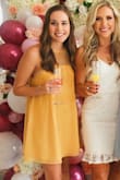 This is a simple dress that you can throw on for any event! The only negative is that the armpits kinda dip low so that the sides of my bra would show a little. Otherwise it was a good fit. - Hannah K.