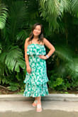 This dress is so cute! You can wear it with sandals/plate form sneakers or heels!! Not the mention the color green is soooo pretty!! If you are thinking about purchasing it, just do it! You will not regret it!! I'm 4'11" & I think the length was just perfect for me!! - Wendy L.