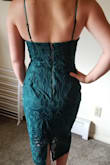 Love the lace detail and the style. I do wish that the inner slip was a bit looser. It's gonna be tight to move around in if you have any hips whatsoever. Wouldn't change size tho because the outer lace is the right size. It would've been too loose in bust and midsection if I went up to a medium. - Kendra T.