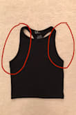 I should have seen it from the stock photo but they literally sew different size armholes, making it totally uneven when you put it on.  I don't know if it's intentional but it looks like it's a mismeasurement of the pattern they use in their sweatshop.  It's awful. - Rita H.