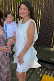 Got married in this dress! Perfect for a courthouse wedding. It was a little big on the arms and a little tight around the belly! BUT I loved it! - Pamela M.