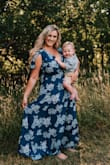 I absolutely love this dress and I've gotten so many compliments. I wore this for my family photos and it photographs beautifully. I have very large breasts (38HH) and I did have a bit too much cleavage so I just sewed the chest closed and it's perfect! I'm also only 5'3" so I had to have it altered but that's pretty normal for me. - Jacqueline S.