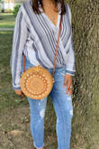 Light weight and easy to carry.  Very good quality and is the right size to fit enough items that are needed when going out for the day or evening.  It looks great with any casual outfit.  I am very very satisfied with my purchase. - Jannie M.