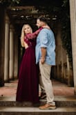 This dress was so perfect for my engagement shoot! It was so much fun and feels so sexy! It did run a little large, so I had to have it hemmed, taken in a bit, and the sleeves shortened- but I anticipated this from other comments. The fabric is so comfortable and great quality, too. The only issue I had was finding a bra/stickies that held up well and didn't show in the back. - Paige M.