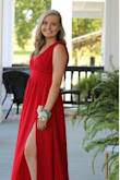 The dress was beautiful and fit just like planned. - Mary E.