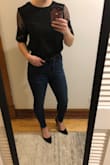 I had been eyeing this shirt for a while but it just didn't fit how I wanted in person. It limited arm movement and the material is kinda scratchy. It looks nice and I love the sleeve detail but just isn't comfortable enough for me. - Lauren D.