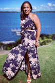 Purchased for an outdoor wedding. Received lots of compliments on style! Dress fit nicely but a bit too long. I should have gotten it hemmed since I kept stepping on dress, even with high heels. The elastic waist fit comfortably and hid my tummy. Added a thin belt to pull the look together. Was not tight on top and fit great around arms. Would definitely recommend! - Pilar F.