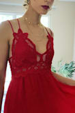I love this dress! It's a bit shorter than what I imagined it would be, but I'm not too bothered. I may need to buy a half slip for it, as it is a bit see-through, but overall, I'm very pleased with the style. I love the details and think this is a real head turner! - Amber C.