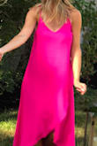 I wore this dress for my sister's backyard wedding. It was the perfect combination of comfort and style. The fabric was lightweight, but better quality than expected due to the reasonable price. The color was stunning and popped in photos. I received many compliments! I would definitely recommend. - Shannon D.