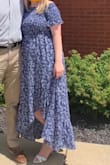 This dress was perfect for a summer wedding, and I look forward to wearing it to other events in the future. It is super comfortable, breathable, and easy to move around (and dance) in! Loved the side slit, it was just the right height and didn't go up too far that I had to worry about anything showing. Love that it can be dressed up with heels or easily dressed down with a pair of sandals. - Laine G.