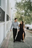 I got this dress for my engagement photos & I loved it! It was exactly what I wanted.. something flowy and flirty with the leg popping out! I've gotten so many compliments. - Courtney H.