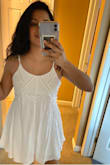 I love the detail on the top. The dress seems very subtle otherwise. The fabric is very comfortable. I like the adjustable straps. It just fits marvelous and accentuates my tan! Love it. - Astrid A.