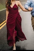 Wore this for part of my engagement pictures and I loved it! Great quality, the adjustable straps helped it fit very well. It was still very long even with heels. - Miranda F.