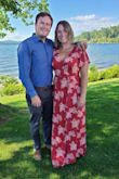 I loved this dress and felt very comfortable. It was airy and flowy at a hot summer wedding. I had to use safety pins to secure the neck line and at the slit at the leg as it plunged quite low and there could have been a lot of leg showing when I walked! - Alice B.