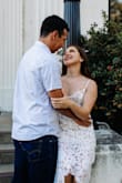 I wore this dress for my engagement photos and omg it was so perfect!! Absolutely beautiful and fit great - Victoria H.