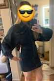 The butt/hips/waist fits great, but OH LAAAAWD the sleeves! Way too much, couldn't keep it. I wanted it to be just a little extra, but this was too much. - Ellen P.