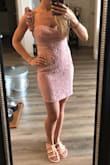Obsessed with the look of this dress but it was a weird fit. Everything was true to size with the exception of the chest area being too loose/baggy and I even got an XS. It's hard to tell in the photo because if I stood still it would be fine but could not move around in it without exposing myself lol - Julia K.
