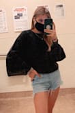 I bought both the pink and black versions of this top! I am obsessed with them! - Kaley C.