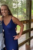 This dress fit pretty perfect.. just a little gap in the top, we stitched it together before our event.  It can be dressed up or down.  It was great for a hot summer night in the south. - Victoria D.