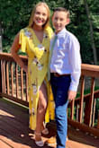 We did need to get this dress tailored a bit.  I'd order a smaller size if you think you can.   The fit was very flattering and I danced the night away. - Victoria D.