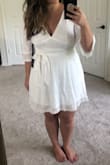Toooo cute! Bought for engagement pics, but will rewear for sure! Love the fabric, design and the way it makes me feel. Slightly tight on my bust, but I usually go between Medium and Large, so nothing new there. Overall, super adorable, would buy again! - Berenice G.