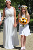 I bought this for my 10yr old as my flower girl. It was comfortable for her and worked perfectly. - Julie H.