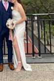 Girls this dress is a dream very well made, just a little bit long but I am short so was okay. The order came at the time also early. I did order an M size, the S could fit me as well. If you are a kind flat or curvy both sizes will work very well. - Johanna R.
