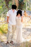 This dress was perfect for our engagement shoot! I had to get it hemmed but that's expected since I'm so short. Besides that the dress fit like a glove. I went a size smaller than what the size chart recommended and I'm glad I did! - Michelle P.