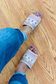 These are so cute and fit true to size! And they're comfortable to wear so far, although I haven't really had the chance to wear them really. But I love the pattern and colors on them! - Swetha K.
