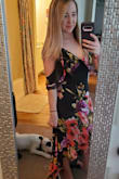 Love this dress! Fits great, perfect length. Even for a short person. Hugs the body in all the right places. - Whitney P.